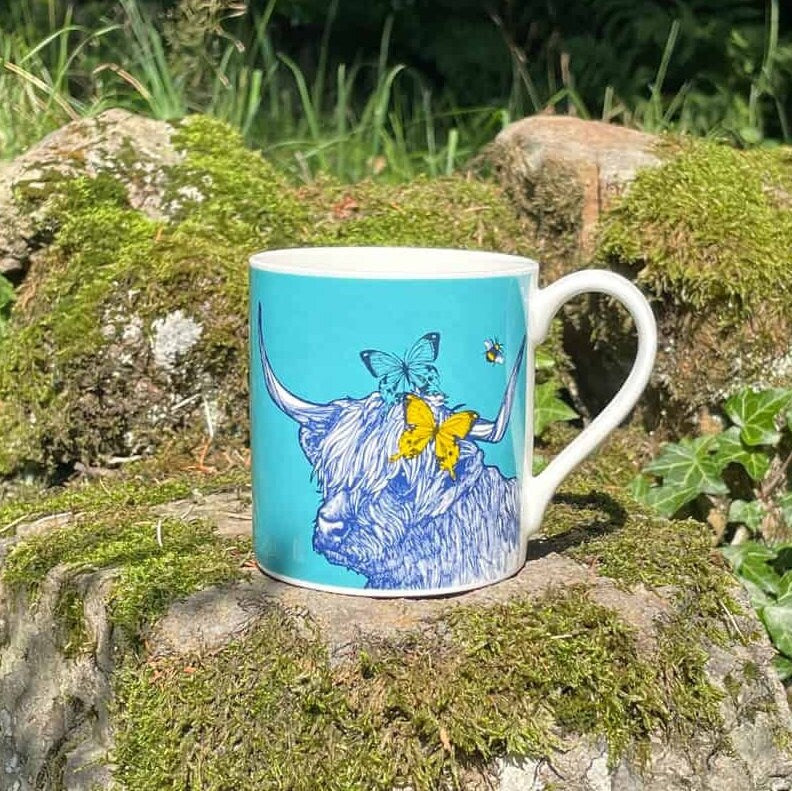 Highland Cow Mug, Scotland Gift, Scottish Mug, Ceramic Mug, Cow Lover Gift, Outlander Gift, Coffee Mug Gift, Mom Gift, Dad Gift, Wife Gift