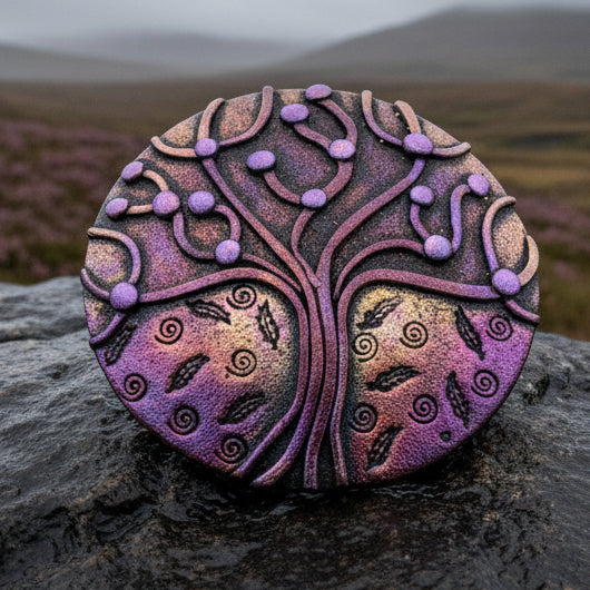 Rawan Tree of Life Brooch - Handmade in Scotland in silver
