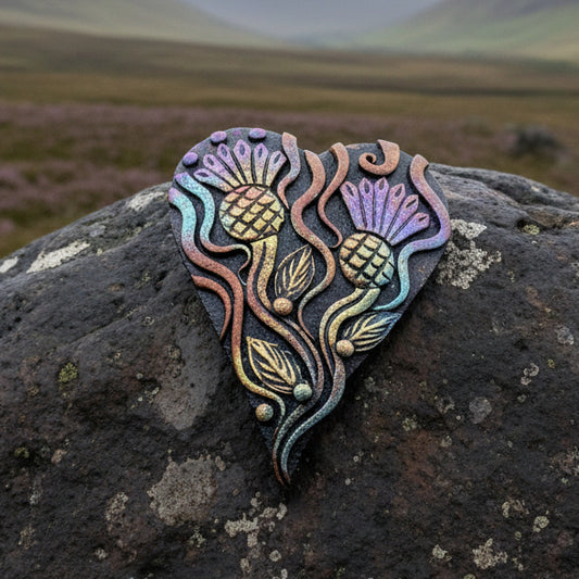 Thistle Brooch, Scotland Jewelry, Celtic Brooch, Scarf Pin, Coat Pin, Flower Jewelry, Nature Jewelry, Scottish Gift, Wiccan Jewelry