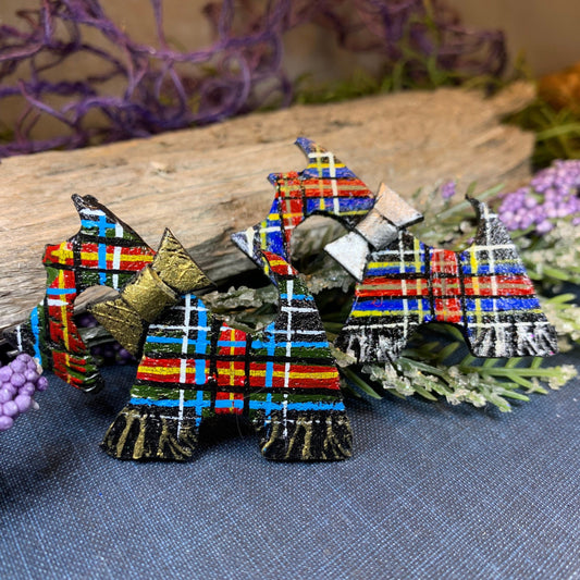 Tartan Dog Scottish Brooch - Handmade in Scotland — view 3