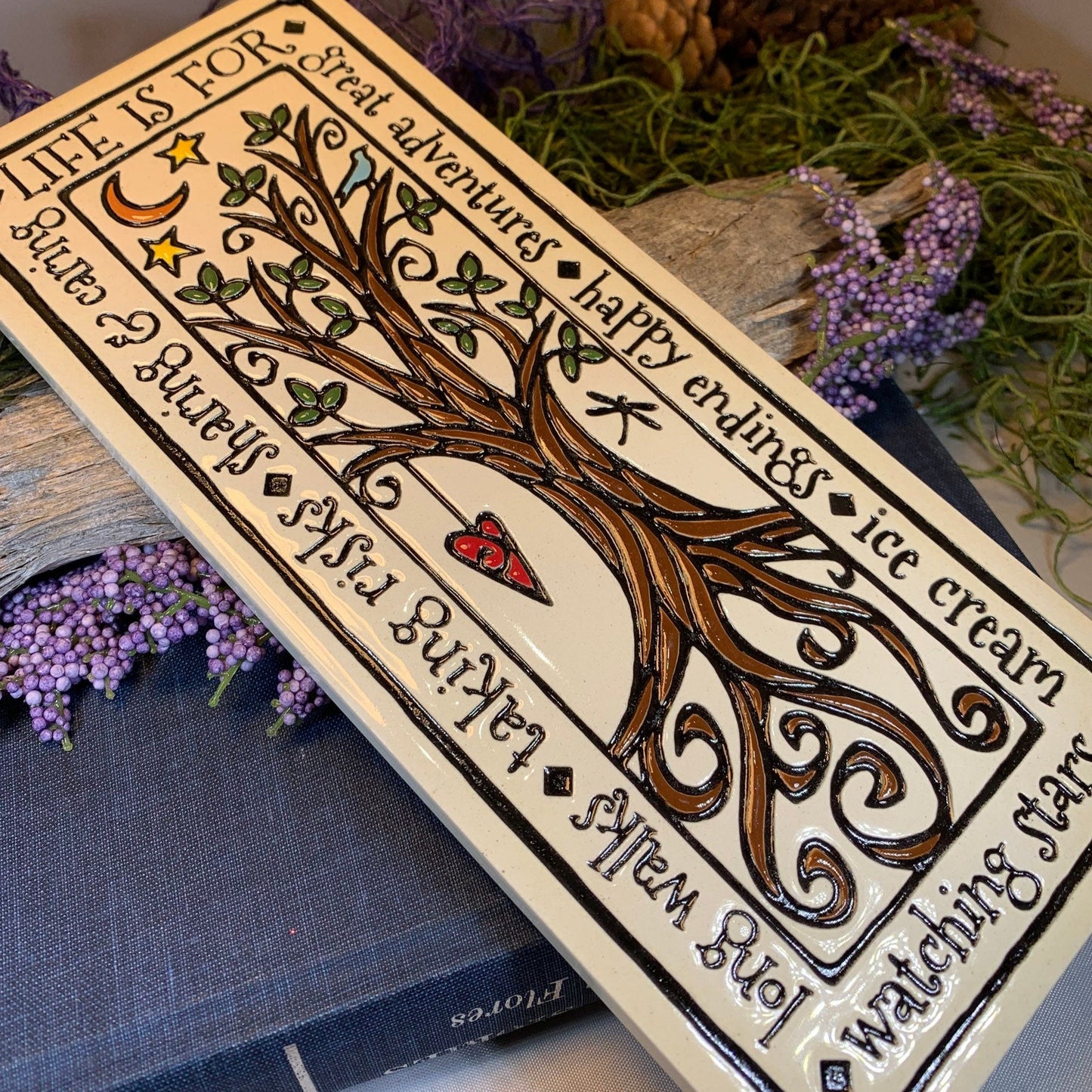 Tree Of Life Wall Art, Ireland Gift, Ceramic Wall Plaque, New Home Gift, Mother's Day Gift, Wedding Gift, Irish Decor, Religious Gift