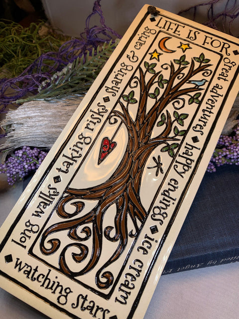 Load image into Gallery viewer, Tree Of Life Wall Art, Ireland Gift, Ceramic Wall Plaque, New Home Gift, Mother's Day Gift, Wedding Gift, Irish Decor, Religious Gift
