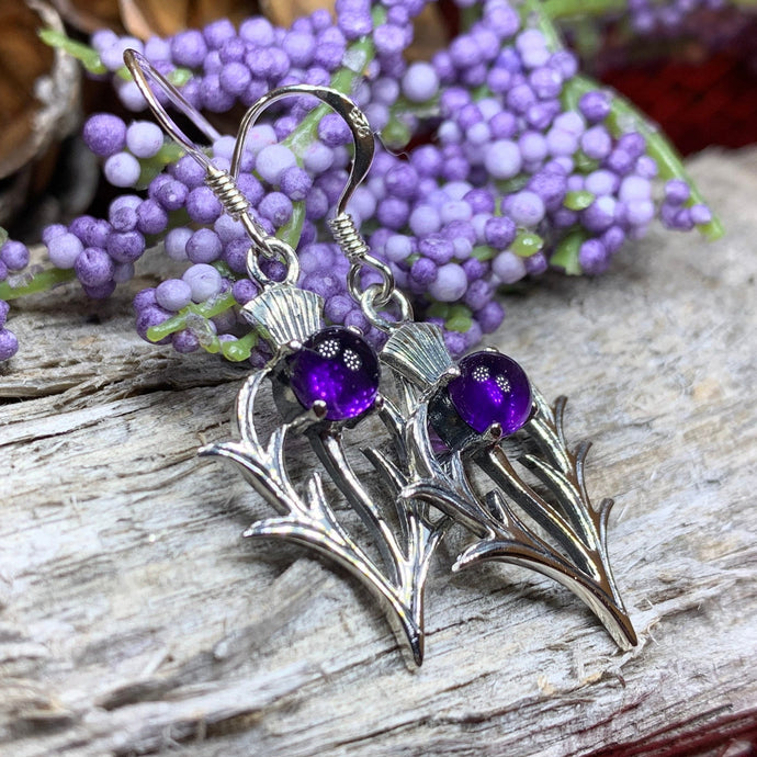 Thistle Earrings, Celtic Jewelry, Scotland Jewelry, Outlander Jewelry, Girlfriend Gift, Sister Gift, Mom Gift, Nature Jewelry, Wife Gift