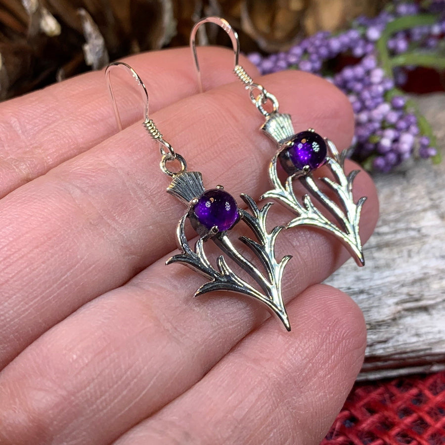 Thistle Earrings, Celtic Jewelry, Scotland Jewelry, Outlander Jewelry, Girlfriend Gift, Sister Gift, Mom Gift, Nature Jewelry, Wife Gift