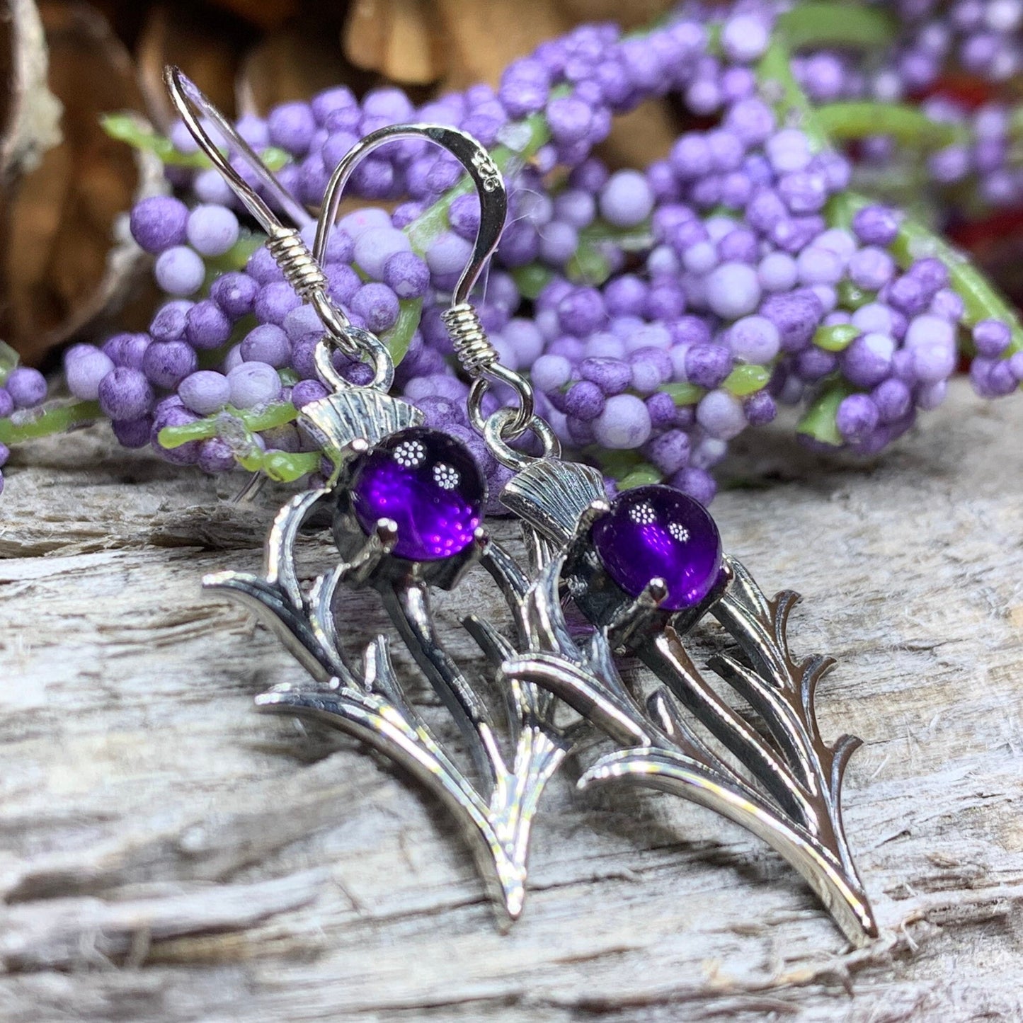 Thistle Earrings, Celtic Jewelry, Scotland Jewelry, Outlander Jewelry, Girlfriend Gift, Sister Gift, Mom Gift, Nature Jewelry, Wife Gift