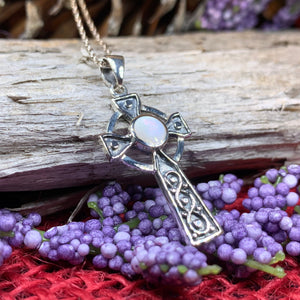 Celtic Cross Necklace, Irish Jewelry, Religious Gift, Anniversary Gift, Silver Cross, First Communion Gift, Baptism Cross, Confirmation Gift