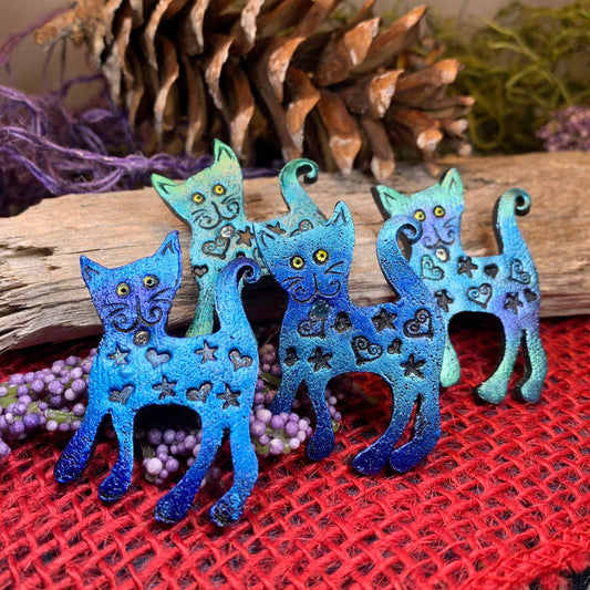 Zesty Cat Brooch - Handmade in Scotland — view 5