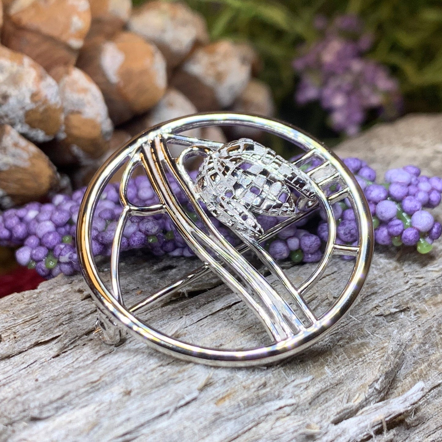 Mackintosh Brooch, Scotland Jewelry, Scottish Pin, Silver Celtic Pin, Scarf Pin, Art Deco Jewelry, Mom Gift, Wife Gift, Graduation Gift