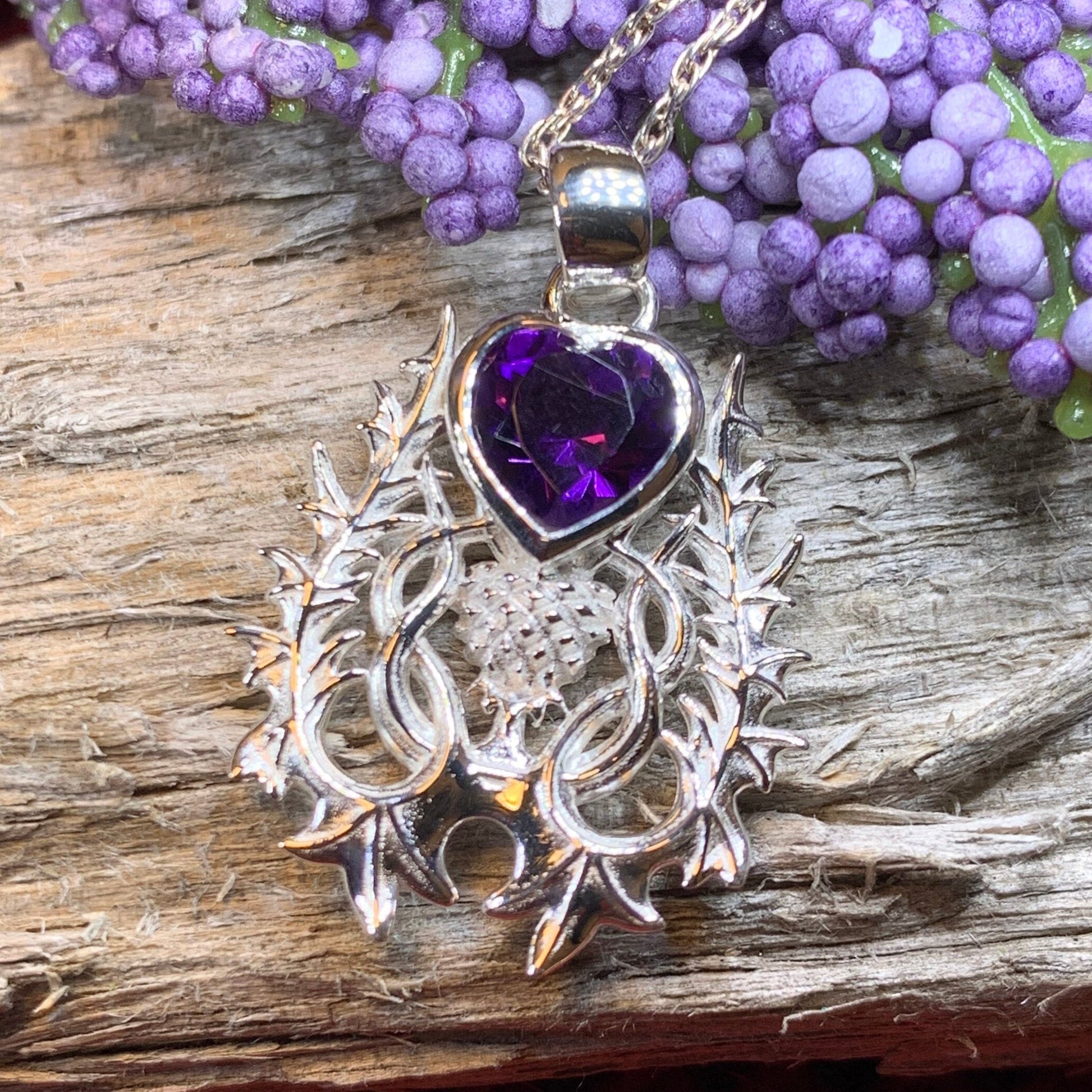 Thistle Necklace, Celtic Jewelry, Scotland Jewelry, Wife Gift, Celtic Knot Jewelry, Outlander Jewelry, Anniversary Gift, Scottish Necklace