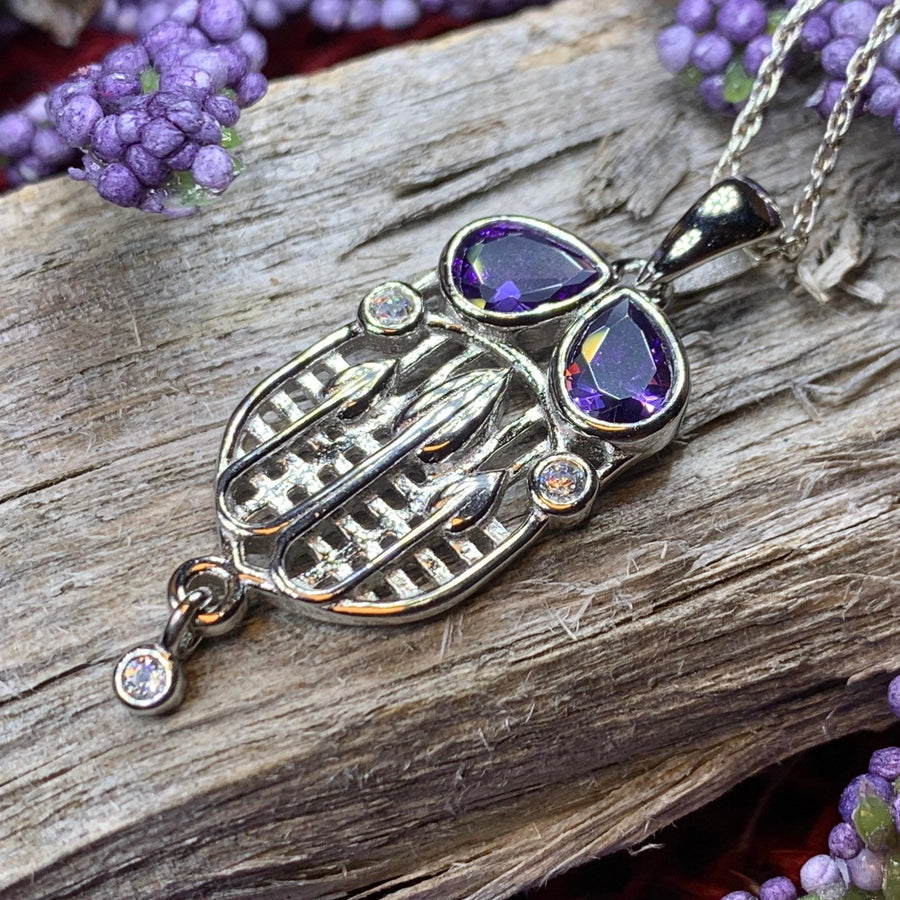 Mackintosh Necklace, Scottish Jewelry, Amethyst Pendant, Celtic Jewelry, Art Deco Pendant, Anniversary Gift, Scotland Necklace, Wife Gift