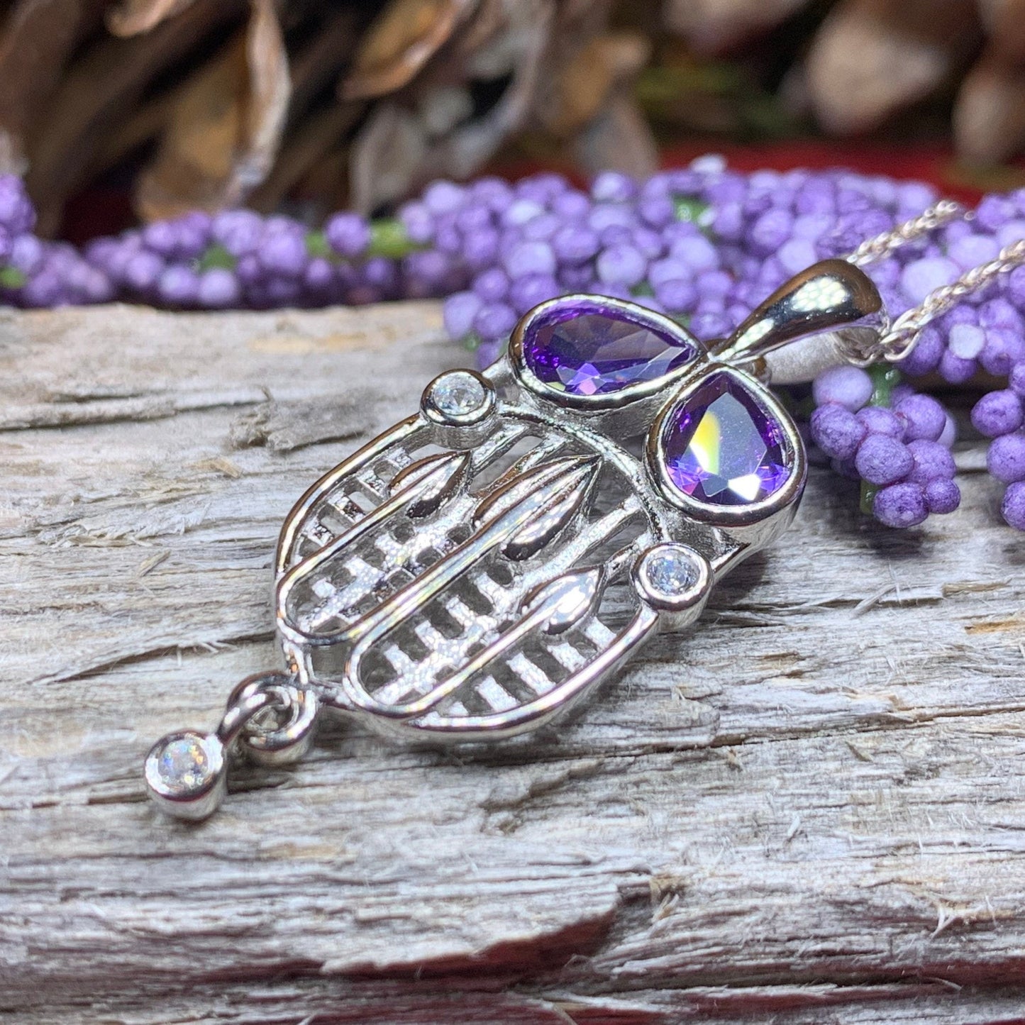 Cairn Tassel Mackintosh Amethyst Necklace — view 7
