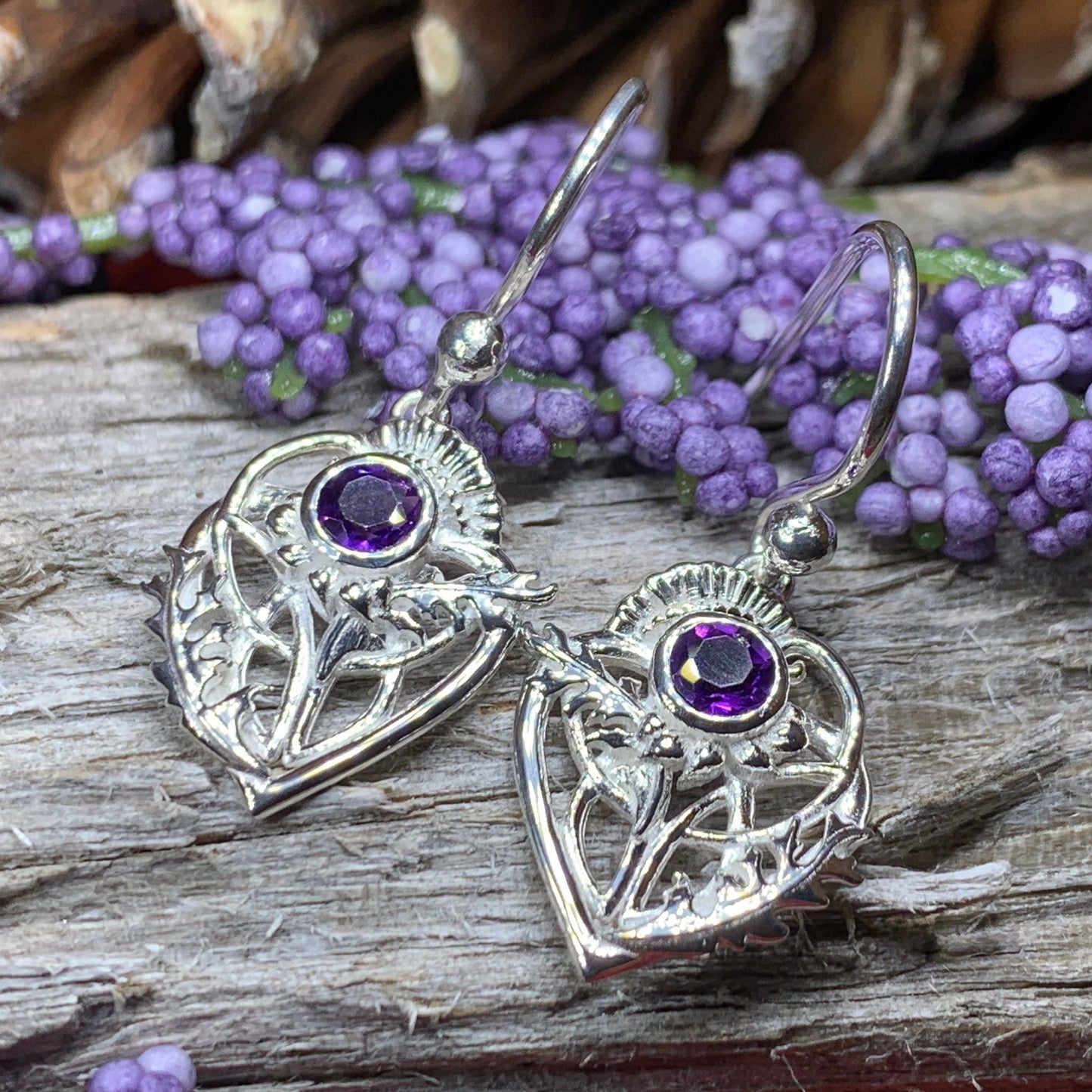 Thistle Earrings, Celtic Jewelry, Scotland Jewelry, Outlander Jewelry, Girlfriend Gift, Sister Gift, Mom Gift, Nature Jewelry, Wife Gift