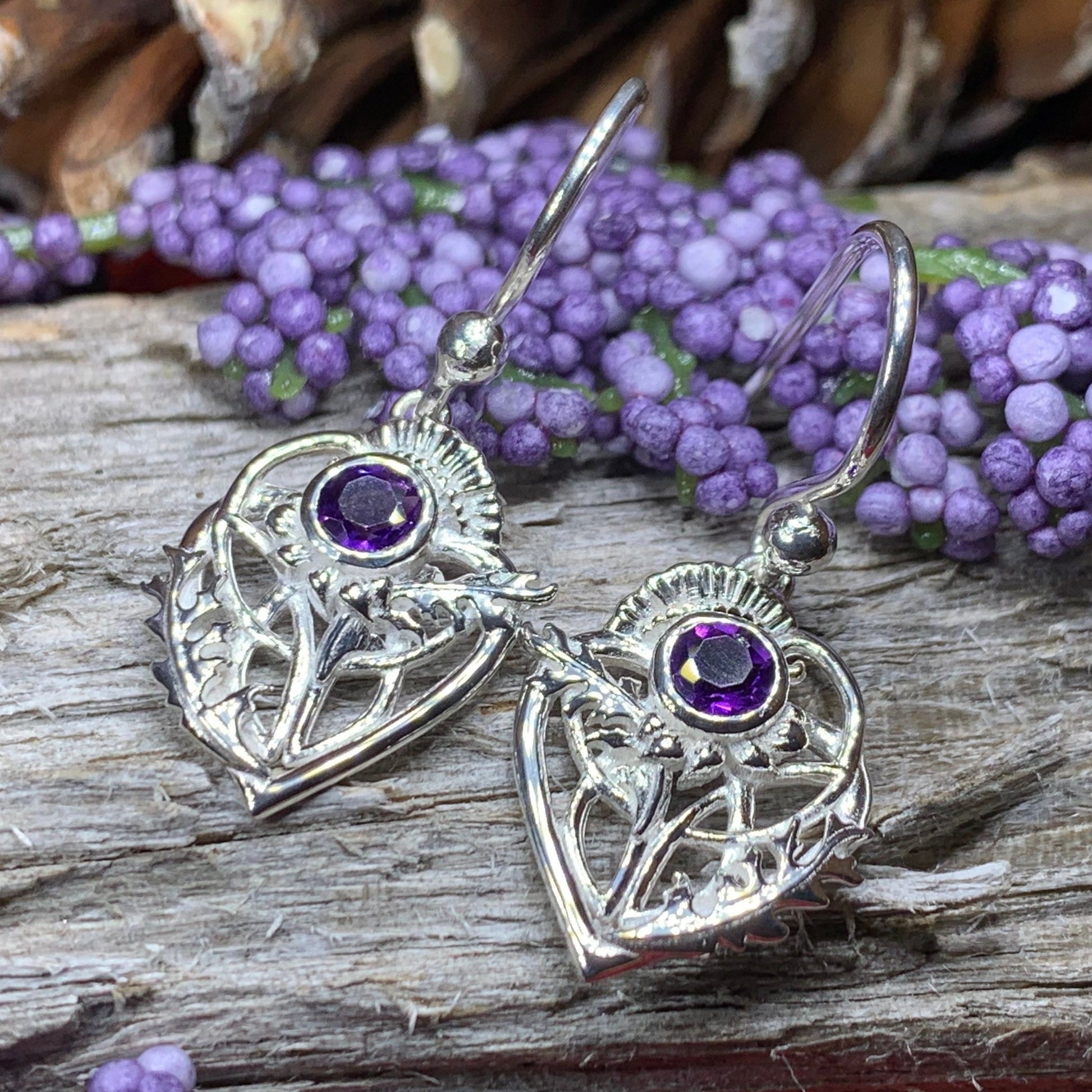 Thistle Earrings, Celtic Jewelry, Scotland Jewelry, Outlander Jewelry, Girlfriend Gift, Sister Gift, Mom Gift, Nature Jewelry, Wife Gift