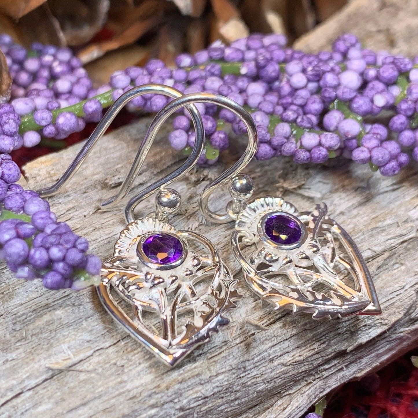 Thistle Earrings, Celtic Jewelry, Scotland Jewelry, Outlander Jewelry, Girlfriend Gift, Sister Gift, Mom Gift, Nature Jewelry, Wife Gift