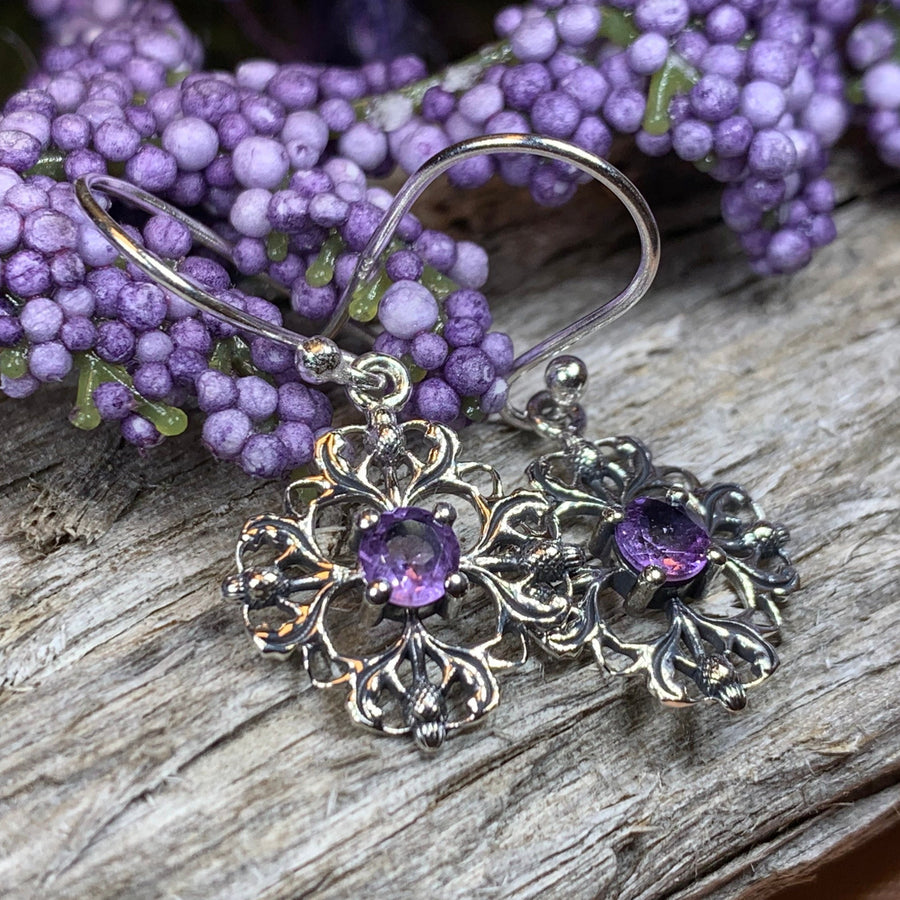 Thistle Earrings, Celtic Jewelry, Scotland Jewelry, Outlander Jewelry, Girlfriend Gift, Sister Gift, Mom Gift, Nature Jewelry, Wife Gift
