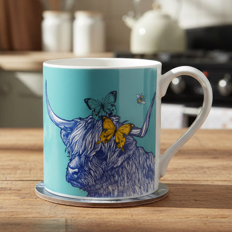 Load image into Gallery viewer, Highland Cow Mug, Scotland Gift, Scottish Mug, Ceramic Mug, Cow Lover Gift, Outlander Gift, Coffee Mug Gift, Mom Gift, Dad Gift, Wife Gift
