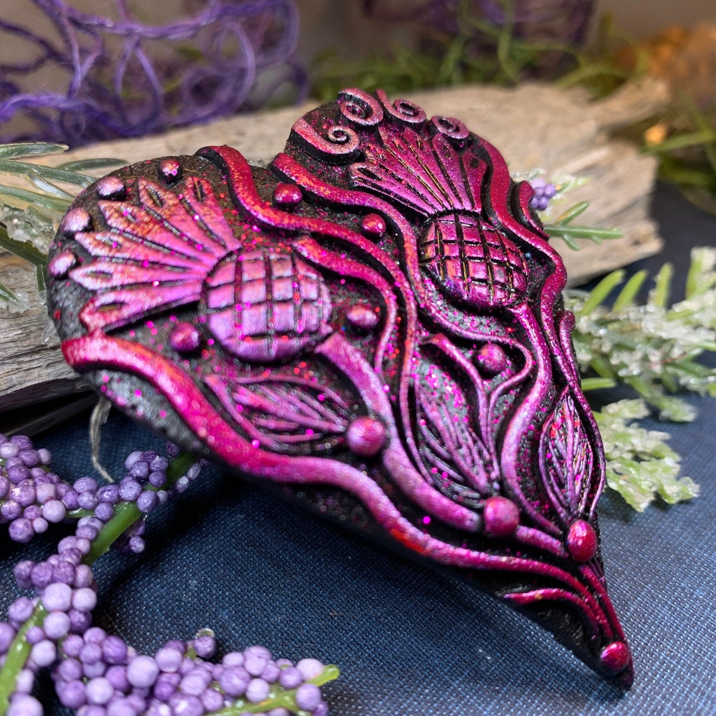 Thistle Brooch, Scotland Jewelry, Celtic Brooch, Scarf Pin, Coat Pin, Flower Jewelry, Nature Jewelry, Scottish Gift, Wiccan Jewelry