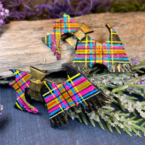 Dog Scottish Brooch, Dog Lover Gift, Scotland Jewelry, Dog Pin, Scarf Pin, Celtic Pin, Dog Jewelry, Scottish Terrier Gift, Scotland Pin