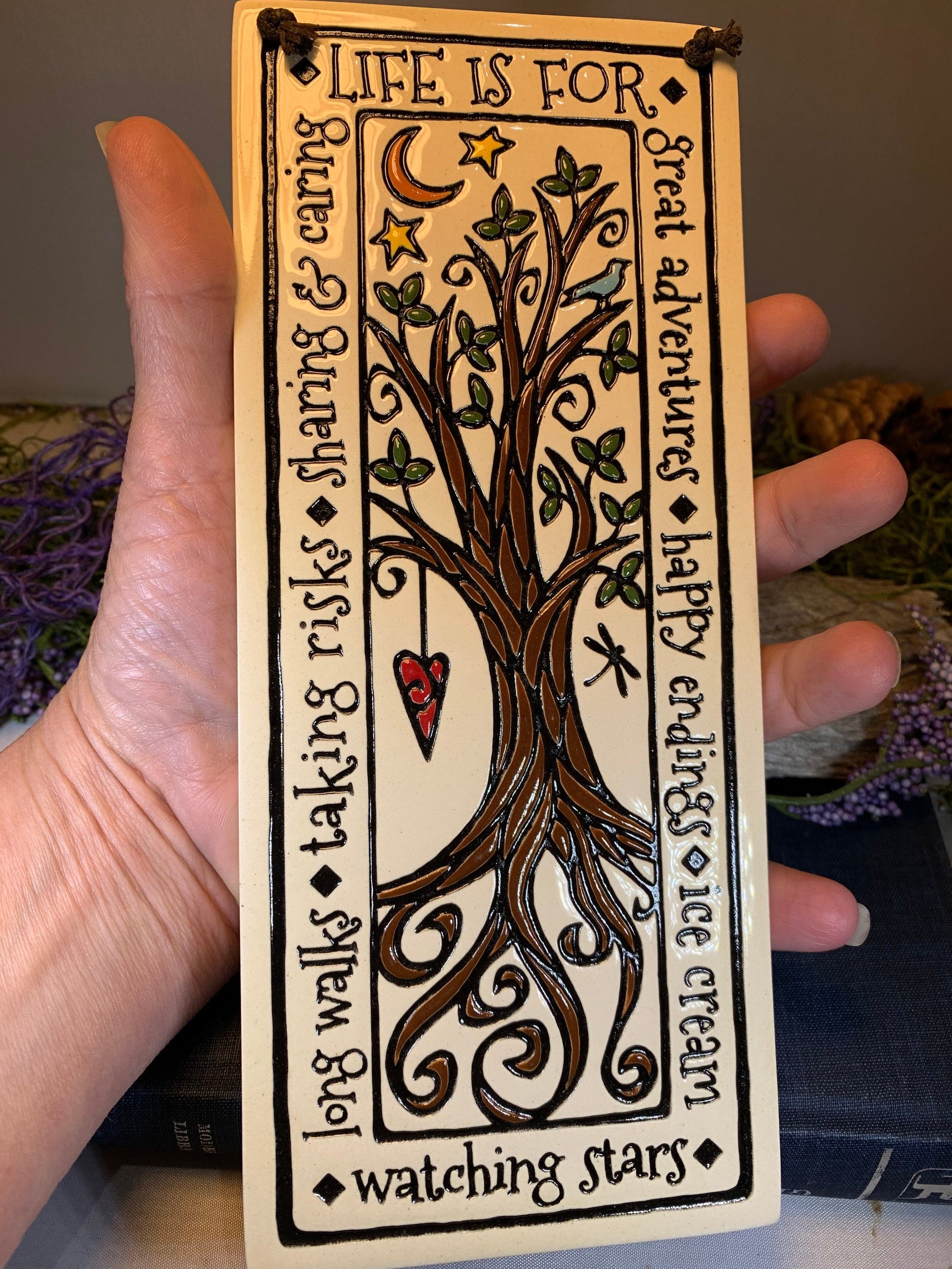 Tree Of Life Wall Art, Ireland Gift, Ceramic Wall Plaque, New Home Gift, Mother's Day Gift, Wedding Gift, Irish Decor, Religious Gift