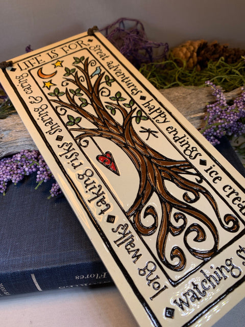 Load image into Gallery viewer, Tree Of Life Wall Art, Ireland Gift, Ceramic Wall Plaque, New Home Gift, Mother's Day Gift, Wedding Gift, Irish Decor, Religious Gift
