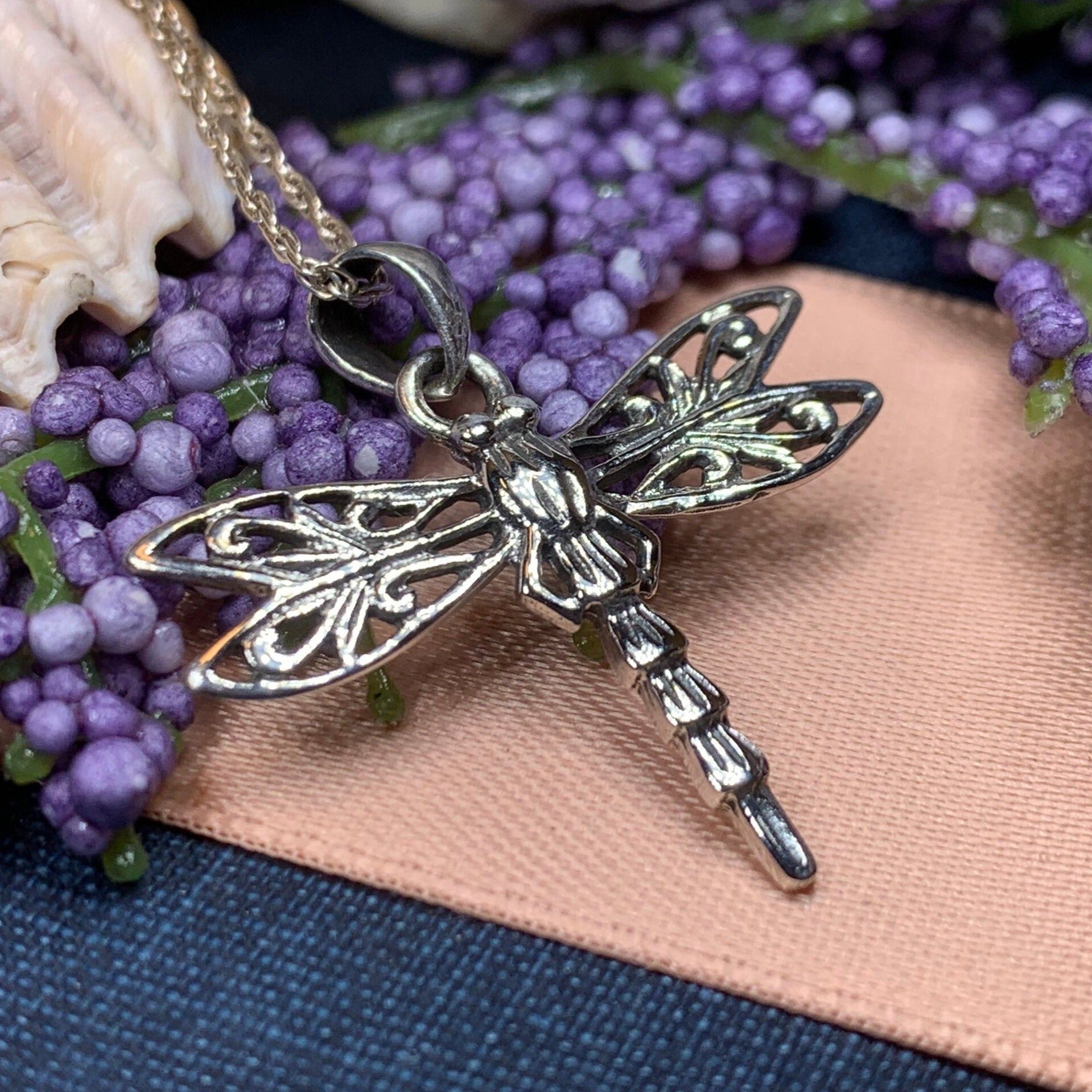 Gold Vermeil Dragonfly Necklace By Lily Mo | notonthehighstreet.com