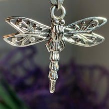 Load image into Gallery viewer, Dragonfly Necklace, Nature Necklace, Outlander Jewelry, Inspirational Gift, New Beginning, Anniversary Gift, Survivor Gift, Celtic Jewelry
