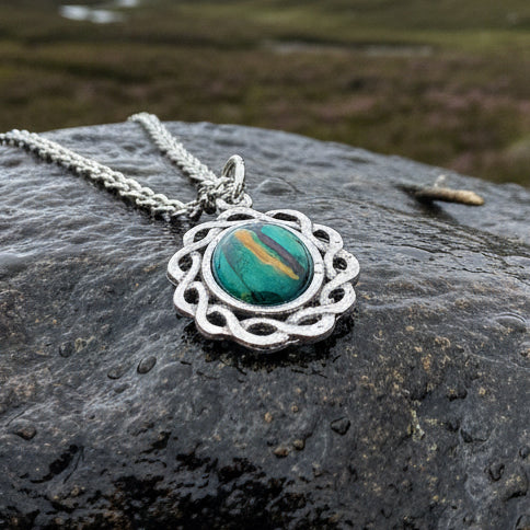 Celtic Necklace, Scotland Necklace, Heather Jewelry, Nature Necklace, Scottish Jewelry, Heathergem Gift, Graduation Gift, Anniversary Gift