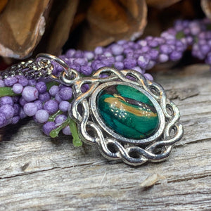 Celtic Necklace, Scotland Necklace, Heather Jewelry, Nature Necklace, Scottish Jewelry, Heathergem Gift, Graduation Gift, Anniversary Gift