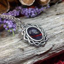 Load image into Gallery viewer, Celtic Necklace, Scotland Necklace, Heather Jewelry, Nature Necklace, Scottish Jewelry, Heathergem Gift, Graduation Gift, Anniversary Gift
