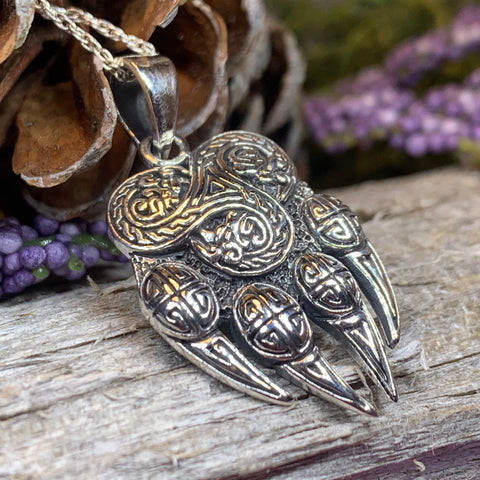 Load image into Gallery viewer, Bear Claw Necklace, Bear Jewelry, Celtic Jewelry, Animal Jewelry, Viking Jewelry, Norse Jewelry, Wiccan Jewelry, Pagan Jewelry, Wolf Paw
