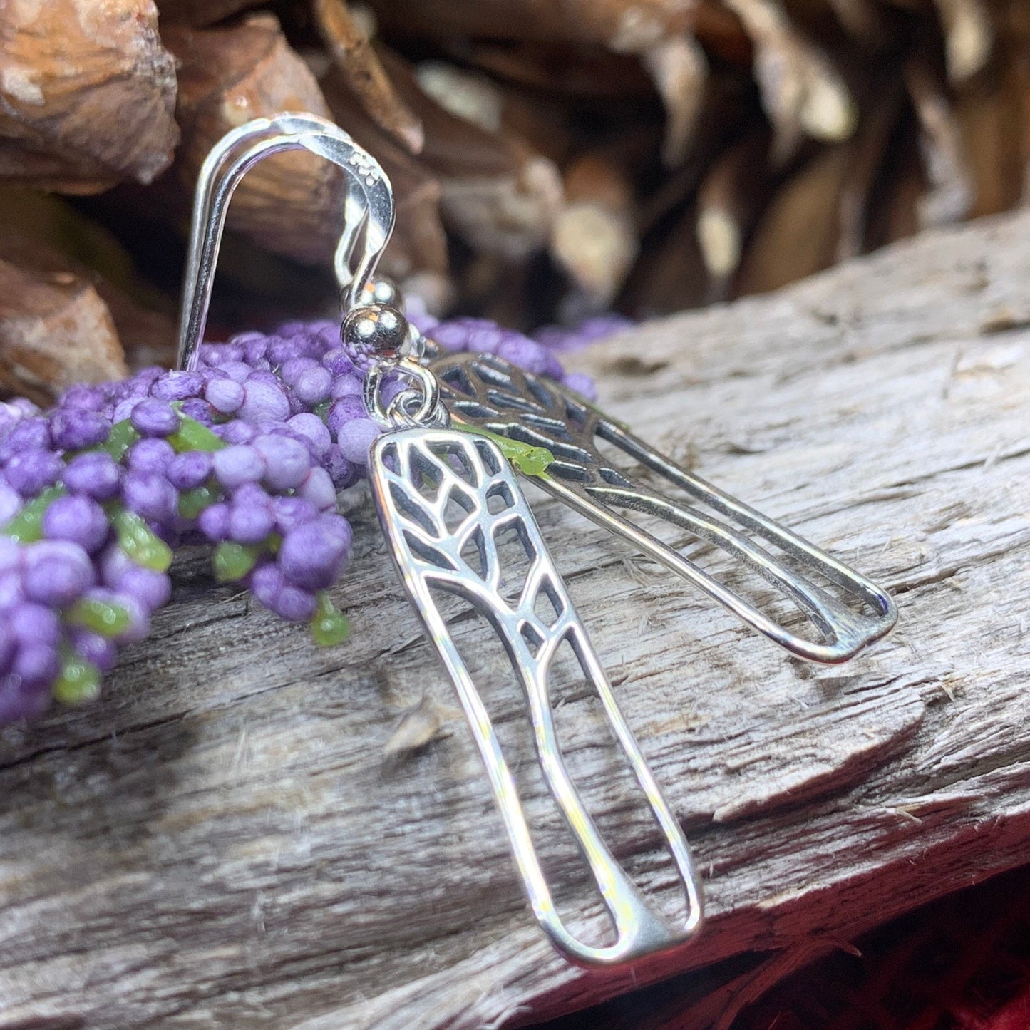 Charlotte Tree of Life Earrings in Sterling Silver — view 3