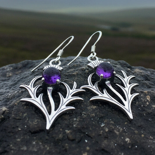 Thistle Earrings, Celtic Jewelry, Scotland Jewelry, Outlander Jewelry, Girlfriend Gift, Sister Gift, Mom Gift, Nature Jewelry, Wife Gift