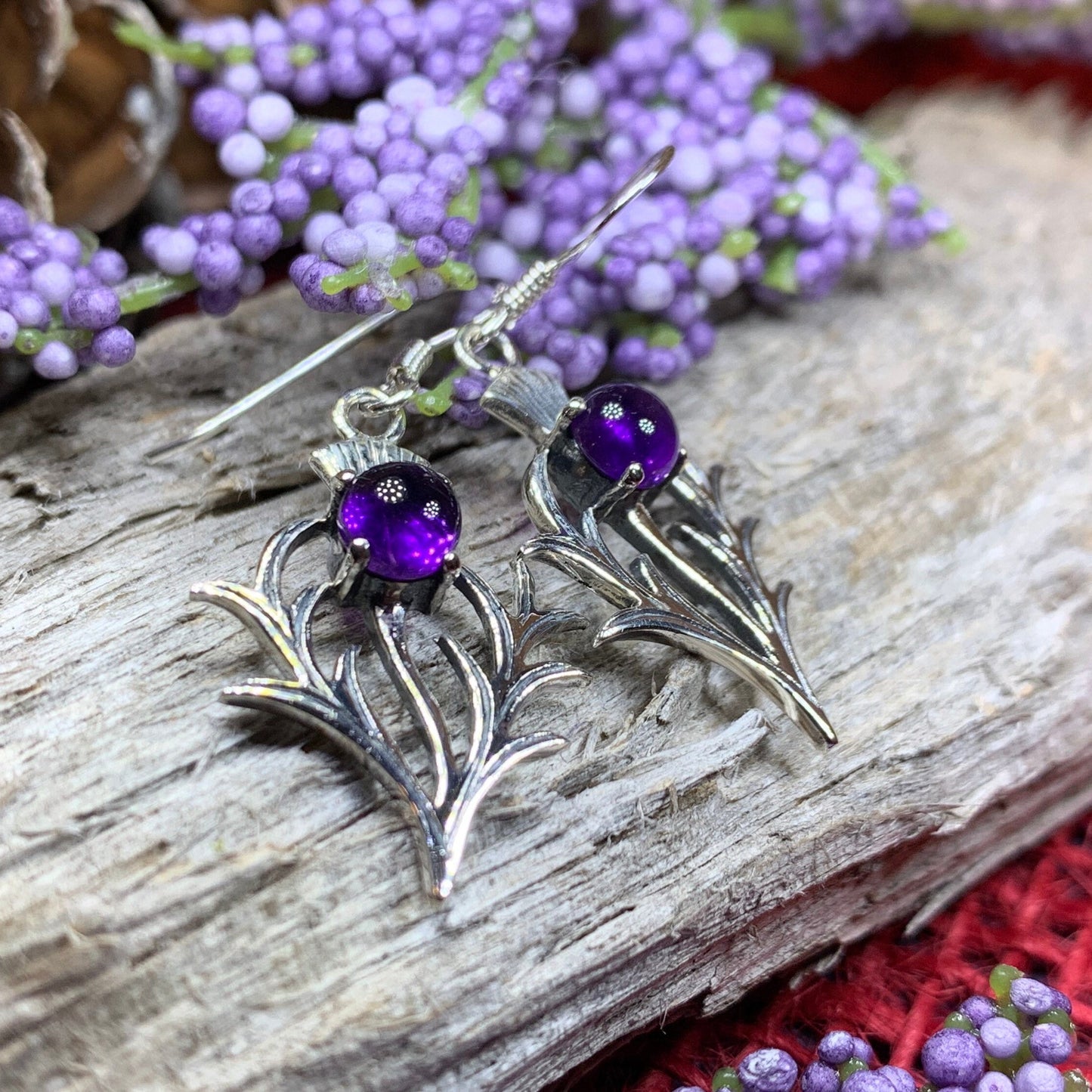 Thistle Earrings, Celtic Jewelry, Scotland Jewelry, Outlander Jewelry, Girlfriend Gift, Sister Gift, Mom Gift, Nature Jewelry, Wife Gift