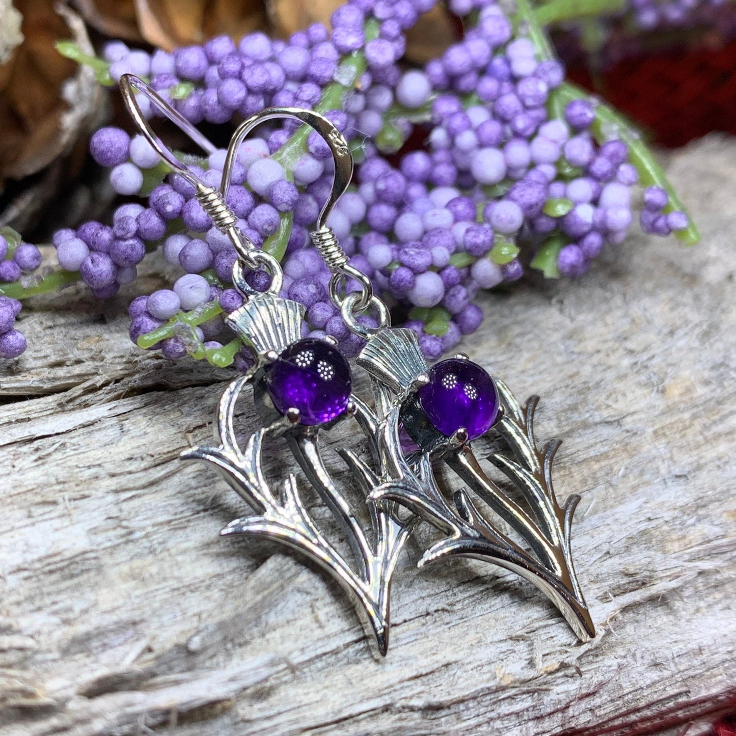 Thistle Earrings, Celtic Jewelry, Scotland Jewelry, Outlander Jewelry, Girlfriend Gift, Sister Gift, Mom Gift, Nature Jewelry, Wife Gift