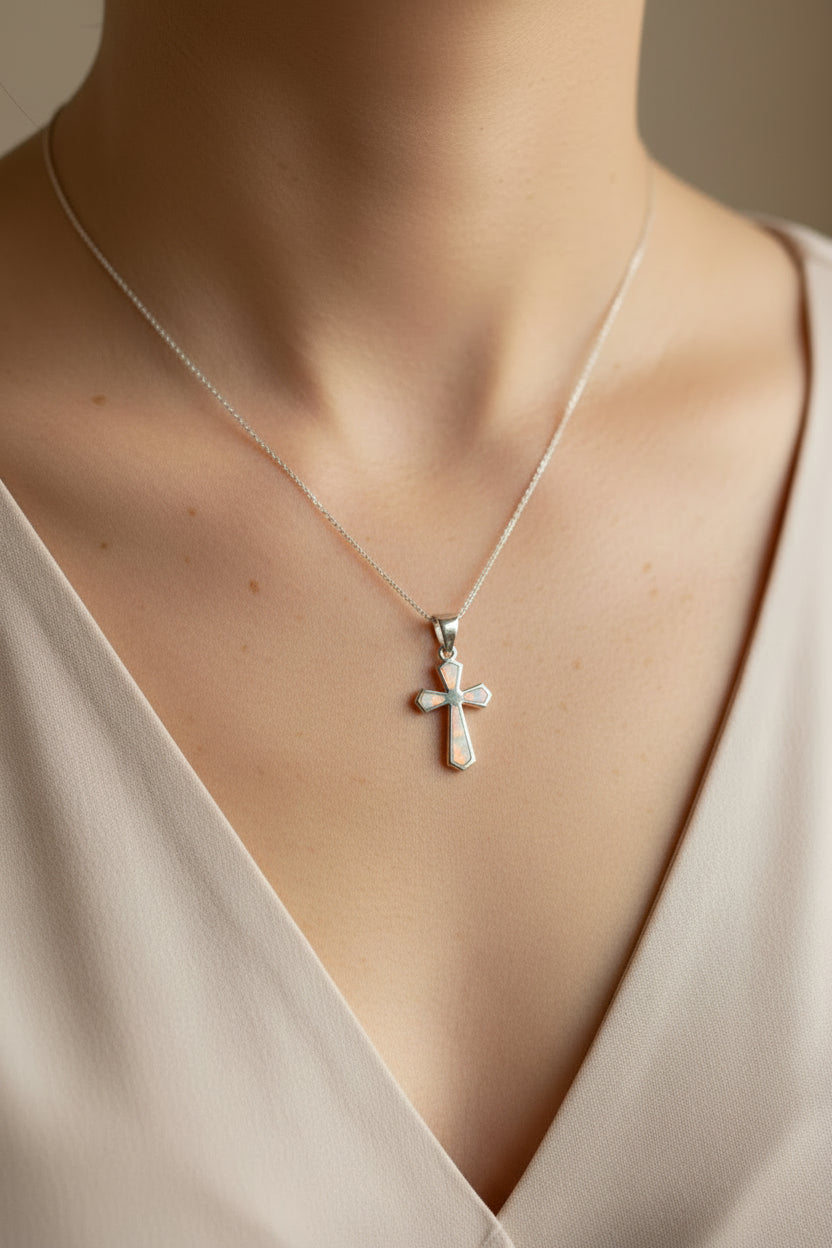 Celtic Cross Necklace, Irish Jewelry, Religious Gift, Anniversary Gift, Girl's First Communion Gift, Baptism Cross, Confirmation Gift
