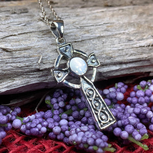 Celtic Cross Necklace, Irish Jewelry, Religious Gift, Anniversary Gift, Silver Cross, First Communion Gift, Baptism Cross, Confirmation Gift