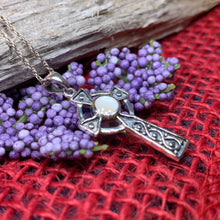 Load image into Gallery viewer, Celtic Cross Necklace, Irish Jewelry, Religious Gift, Anniversary Gift, Silver Cross, First Communion Gift, Baptism Cross, Confirmation Gift
