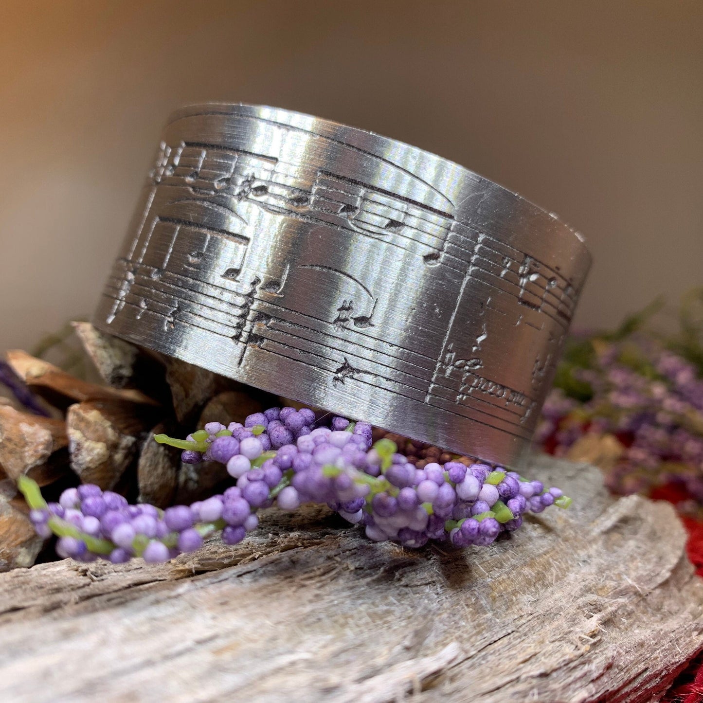 Music Bracelet, Musician Jewelry, Bangle Bracelet, Music Note Gift, Pewter Jewelry, Wife Gift, Girlfriend Gift, Sister Gift, Mom Gift