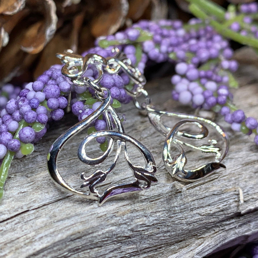Bluebell Earrings, Anniversary Gift, Scotland Jewelry, Flower Jewelry, Celtic Jewelry, Nature Jewelry, Scottish Jewelry, Flower Earrings