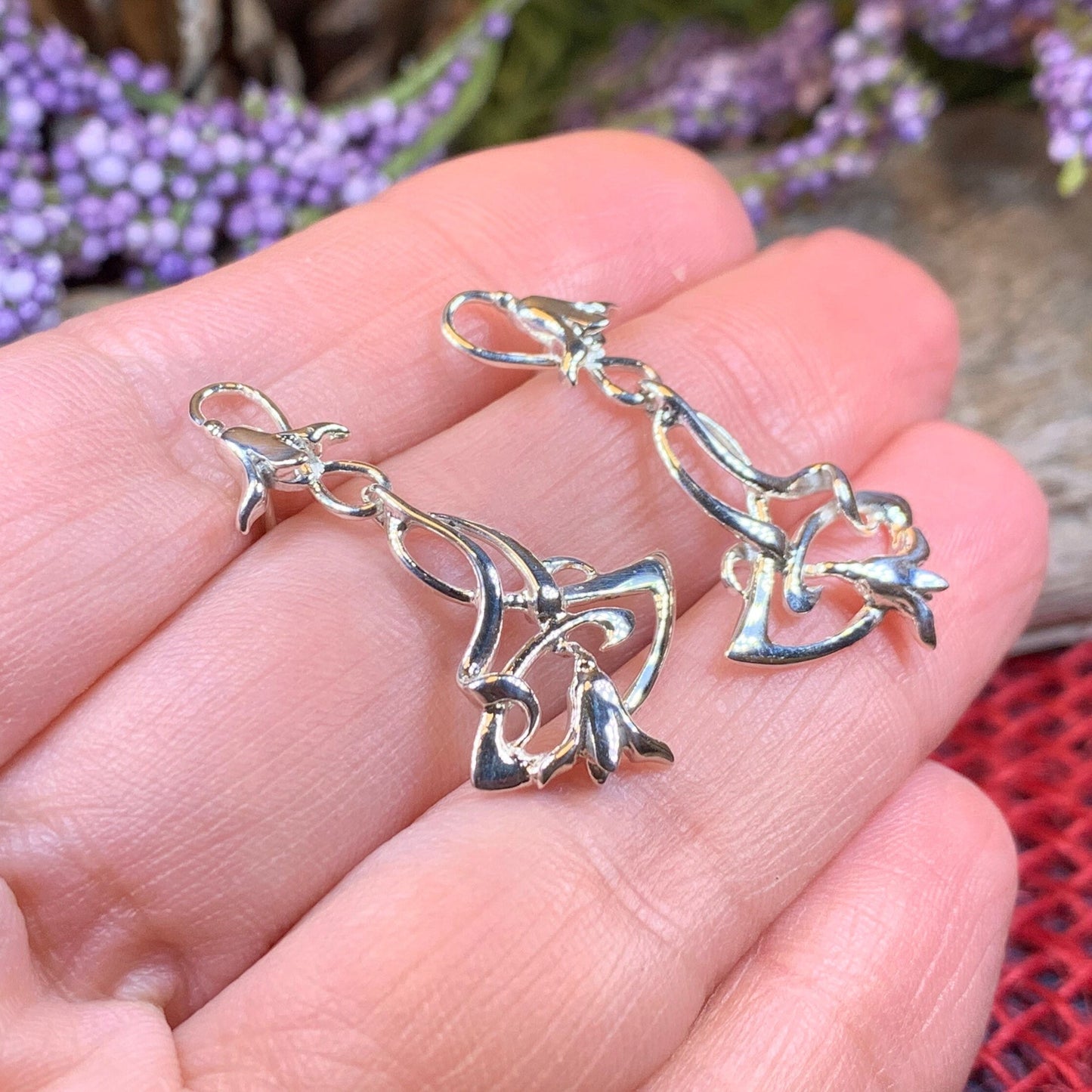 Bluebell Earrings, Anniversary Gift, Scotland Jewelry, Flower Jewelry, Celtic Jewelry, Nature Jewelry, Scottish Jewelry, Flower Earrings