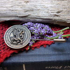 Dragon Stick Pin, Welsh Jewelry, Celtic Stick Pin, Bride Pin, Wales Lapel Pin, Groom Gift, Pewter Gift, Wedding Jewelry, Tie Tac Pin