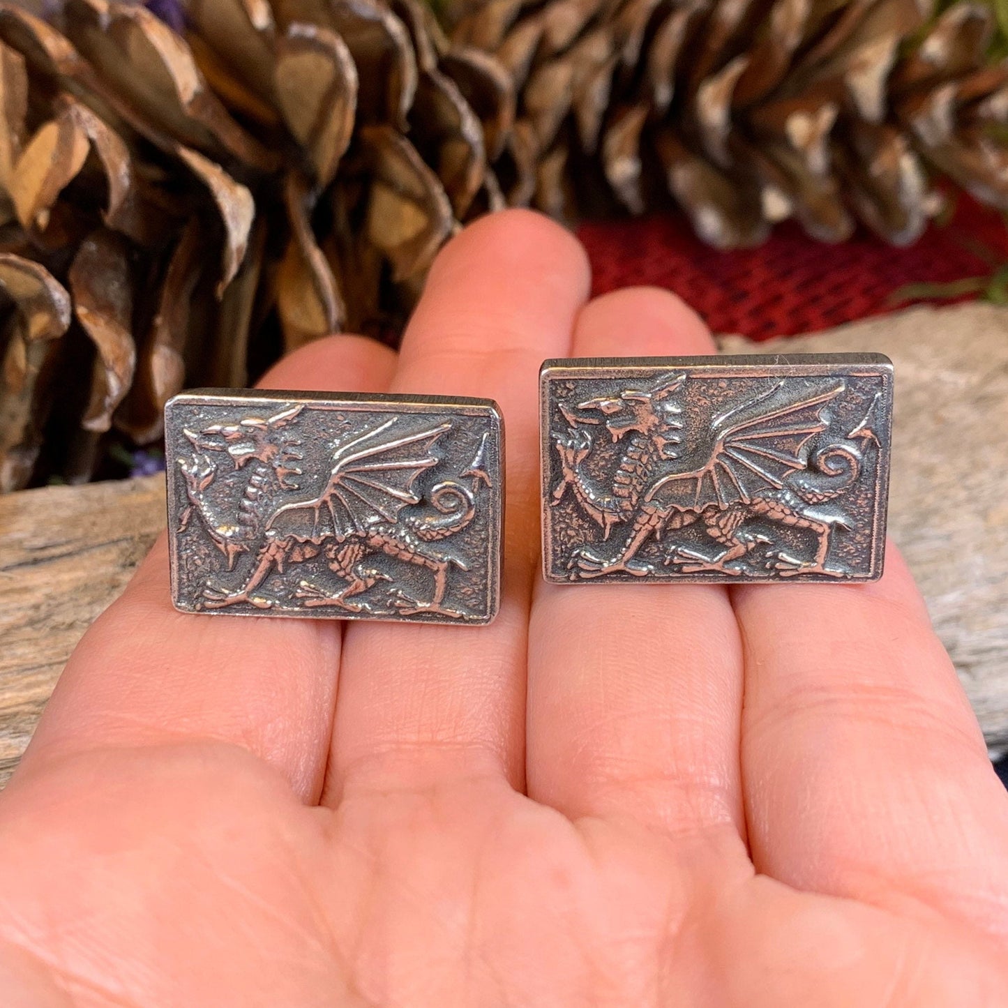 Welsh Dragon Cuff Links, Dragon Jewelry, Animal Jewelry, Wales Jewelry, Celtic Jewelry, Welsh Groom Gift, Best Man Gift, Anniversary Gift