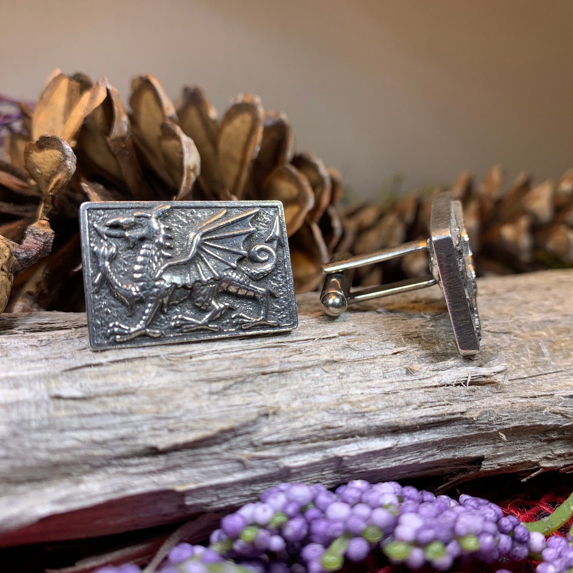 Welsh Dragon Cuff Links, Dragon Jewelry, Animal Jewelry, Wales Jewelry, Celtic Jewelry, Welsh Groom Gift, Best Man Gift, Anniversary Gift