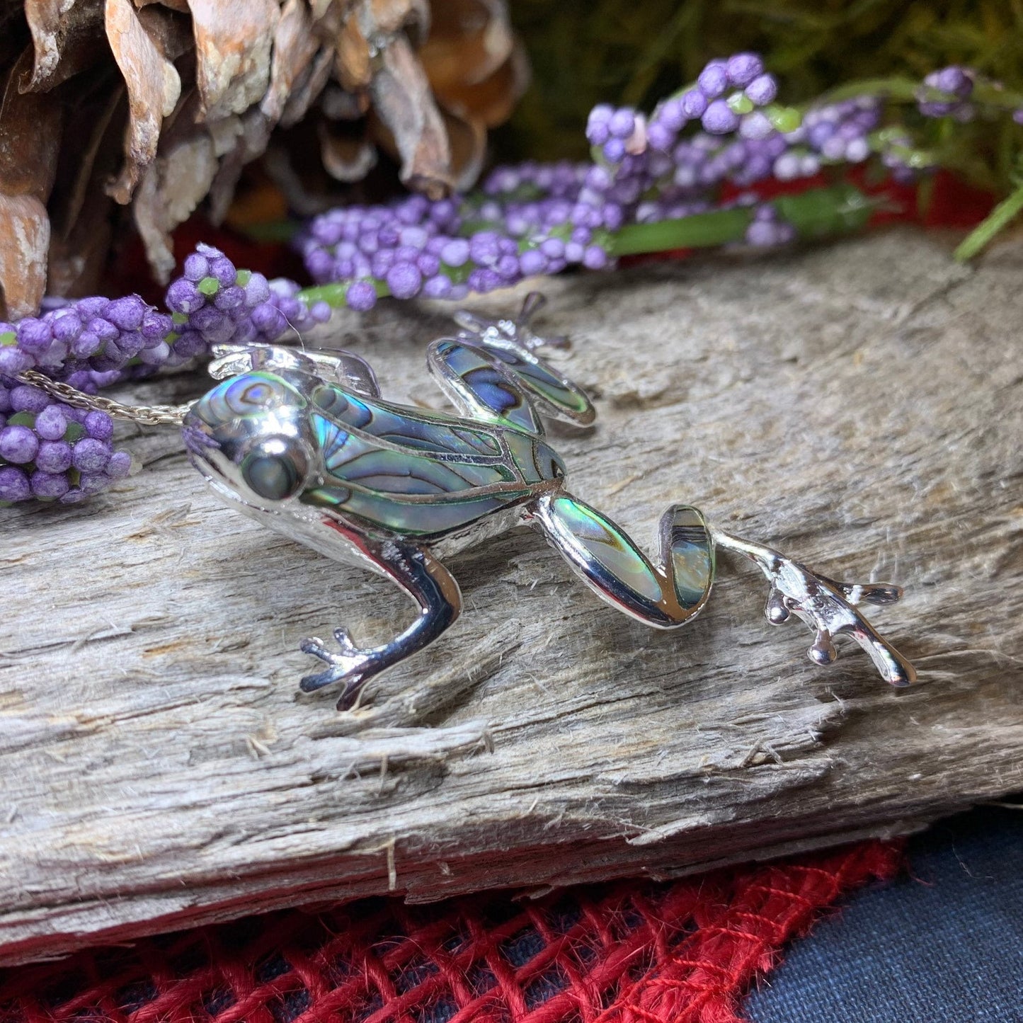 Abalone Frog Necklace — view 8