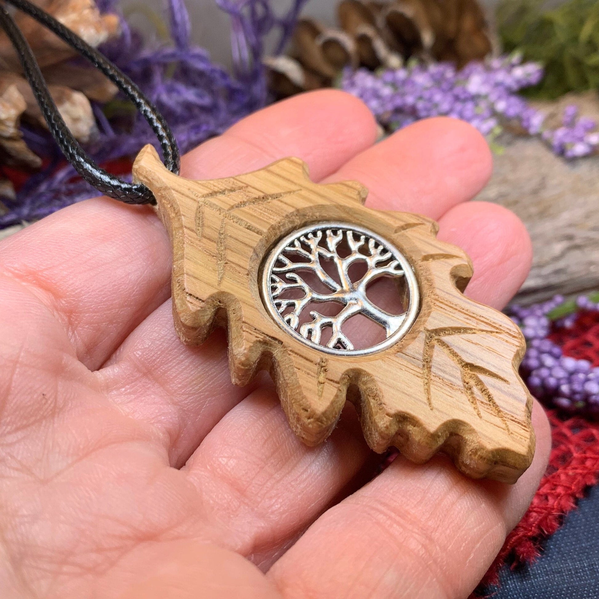 Tree of Life Necklace, Celtic Oak Leaf Necklace, Irish Jewelry, Norse Jewelry, Scotland Jewelry, Anniversary Gift, Boho Jewelry, Wife Gift