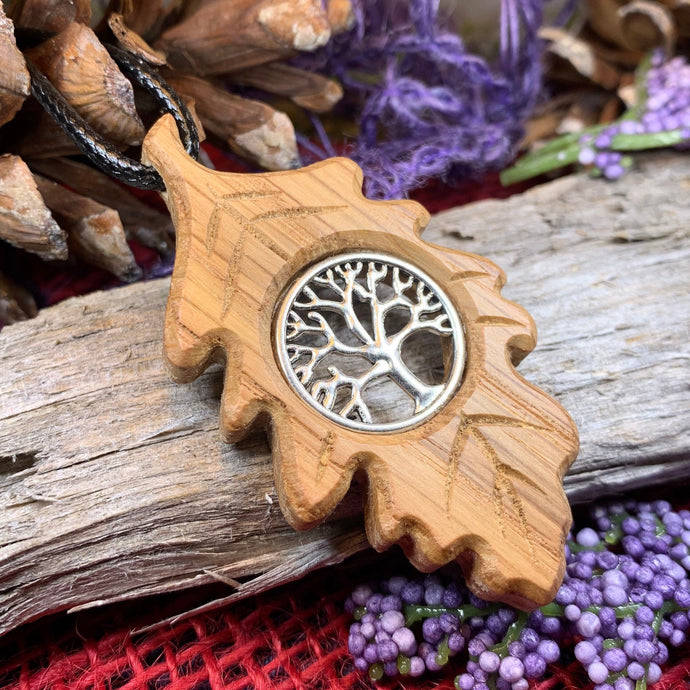 Tree of Life Necklace, Celtic Oak Leaf Necklace, Irish Jewelry, Norse Jewelry, Scotland Jewelry, Anniversary Gift, Boho Jewelry, Wife Gift