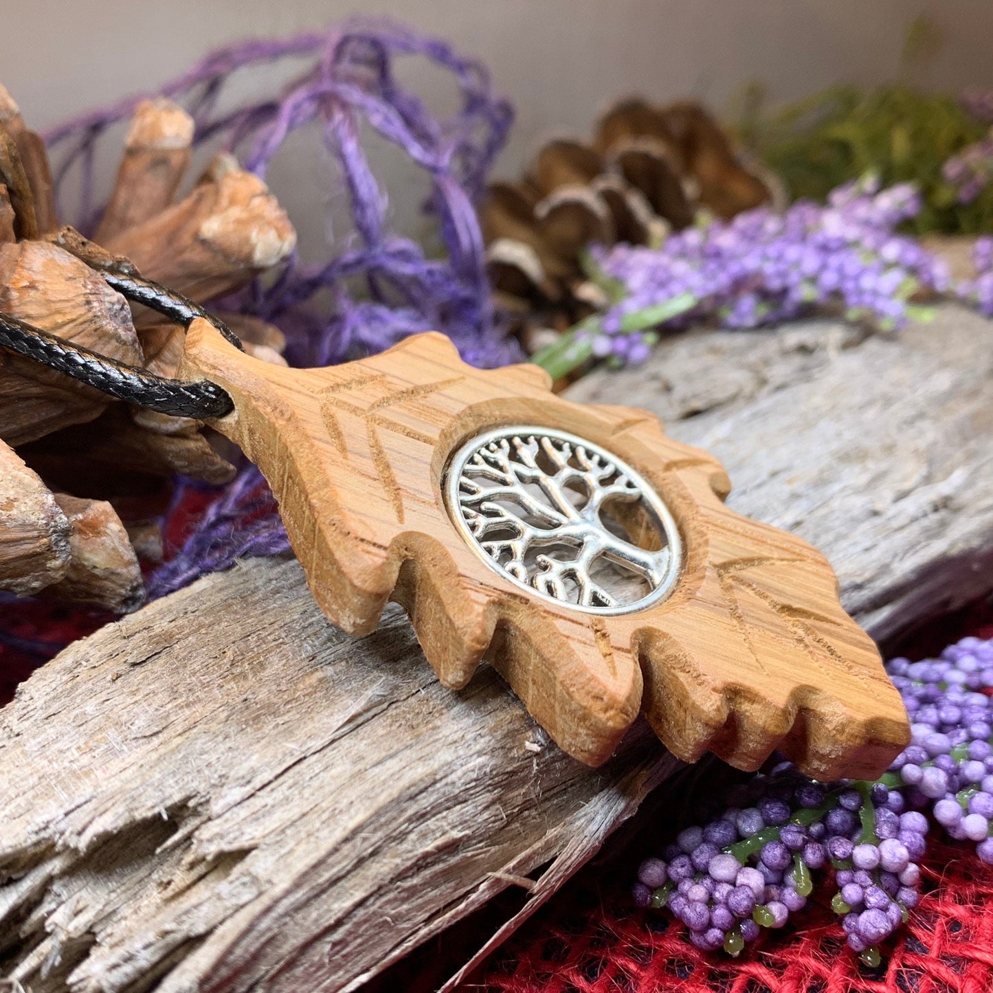 Tree of Life Necklace, Celtic Oak Leaf Necklace, Irish Jewelry, Norse Jewelry, Scotland Jewelry, Anniversary Gift, Boho Jewelry, Wife Gift