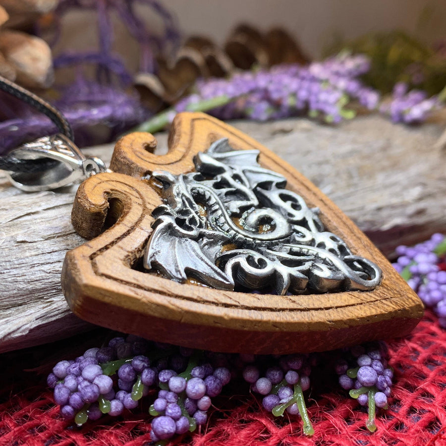 Dragon Necklace, Celtic Necklace, Irish Jewelry, Norse Jewelry, Scotland Jewelry, Anniversary Gift, Boho Jewelry, Fantasy Pendant
