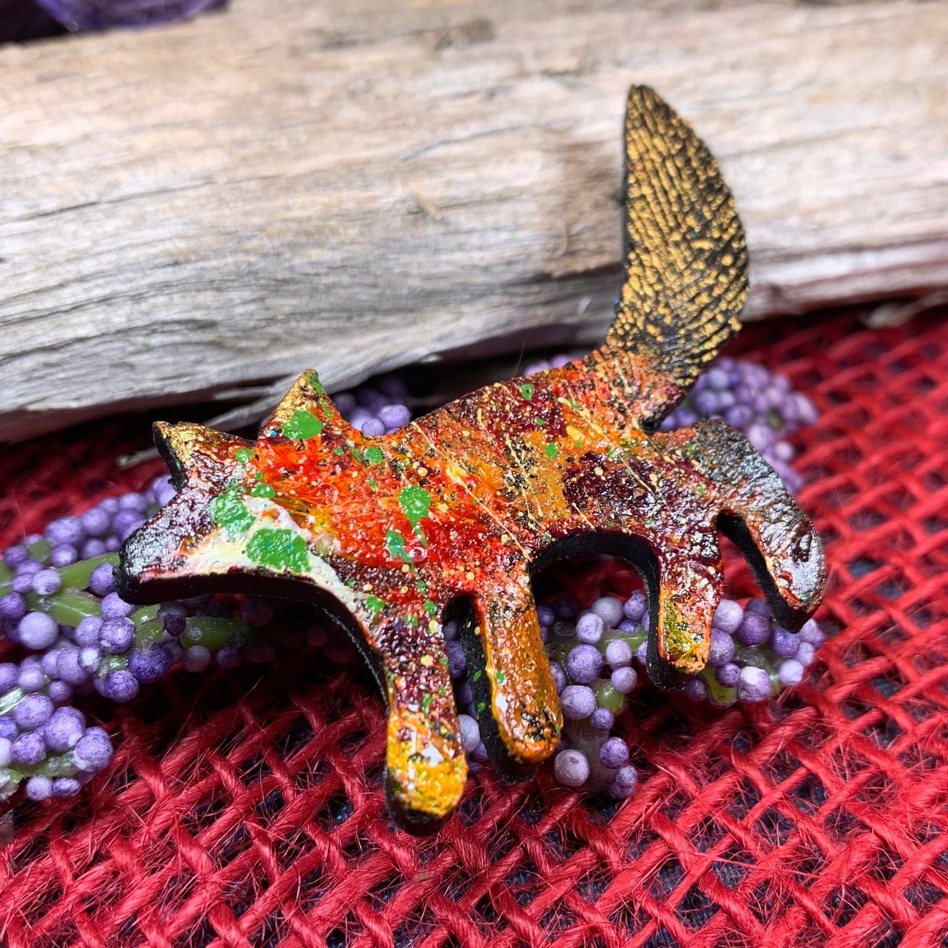 Fox Brooch, Fox Lover Gift, Scotland Jewelry, Fox Pin, Scarf Pin, Celtic Pin, Fox Jewelry, Teacher Gift, Mom Gift, Sister Gift, Wife Gift