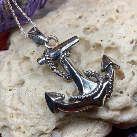Load image into Gallery viewer, Anchor Necklace, Nautical Jewelry, Inspirational Jewelry, Hope Necklace, Retirement Gift, New Beginnings Gift, Ocean Jewelry, Dad Gift
